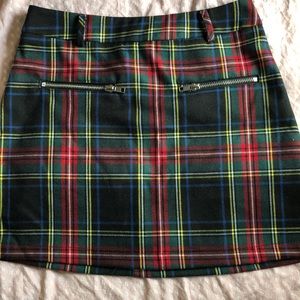 Plaid mini skirt